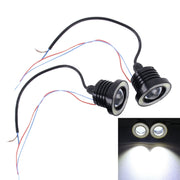 2 pezzi 2,5 pollici DC12-24V 10W 900LM 6500K Car Angel Eyes Fendinebbia Fendinebbia, Lunghezza cavo: 20 cm (luce bianca + luce bianca), 2.5 inch 10W 900LM/6500K  White+White
