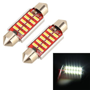 2 PZ DC 12V 2W 41MM 4014 Porta bicuspide Nessuna decodifica Lampada da lettura a cupola per auto Lampada da lettura a LED con 10 luci a LED, 41MM