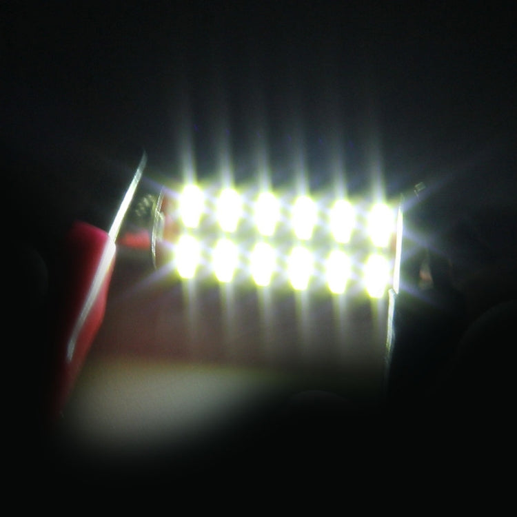 2 PZ DC 12V 2W 41MM 4014 Porta bicuspide Nessuna decodifica Lampada da lettura a cupola per auto Lampada da lettura a LED con 10 luci a LED, 41MM