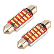2 PZ DC 12V 2W 39MM 4014 Porta bicuspide Nessuna decodifica Lampada da lettura a cupola per auto Lampada da lettura a LED con 10 luci a LED, 39MM