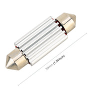 2 PZ DC 12V 2W 39MM 4014 Porta bicuspide Nessuna decodifica Lampada da lettura a cupola per auto Lampada da lettura a LED con 10 luci a LED, 39MM
