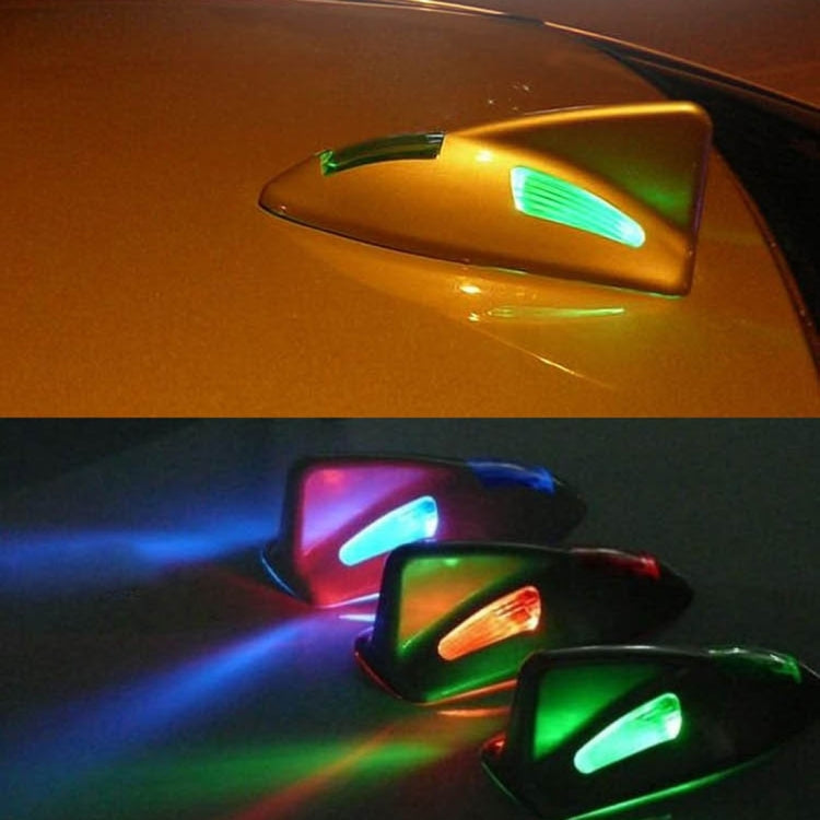 Luce solare colorata Anti collisione Pinna di squalo Fanale posteriore per auto LED Flash Spia di avvertenza