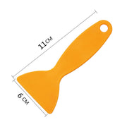 100 pezzi di raschietto piccolo in plastica gialla per pellicole per auto, accessori per raschietto per pellicole, Yellow Plastic Small Scraper