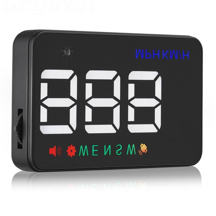 Geyiren A5 HUD Head Up Display per auto da 3,5 pollici con sistema GPS, display a due modalità, sensori di luce, velocità KM/h MPH, bussola, allarme di velocità, A5(Black), A5 (Green Light)