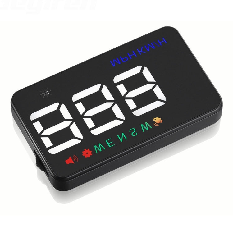 Geyiren A5 HUD Head Up Display per auto da 3,5 pollici con sistema GPS, display a due modalità, sensori di luce, velocità KM/h MPH, bussola, allarme di velocità, A5(Black), A5 (Green Light)