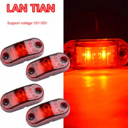 10 pz 10-30 V auto camion rimorchio Piranha LED indicatore laterale lampeggiante luci lampadina, luce rossa, 10 PCS Red Light 10-30V