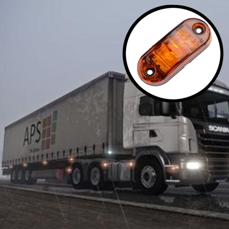 10 pezzi per rimorchio per auto, camion, Piranha, indicatori laterali a LED, lampadine, colore chiaro: giallo, Yellow, White Light