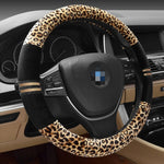 Coprivolante in grana leopardata, diametro del volante di adattamento: 37-38 cm, 37-38cm Beige, 37-38cm Coffee, 37-38cm Magenta, 37-38cm Black