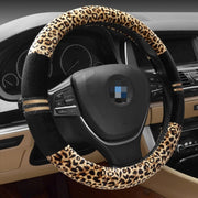 Coprivolante in grana leopardata, diametro del volante di adattamento: 37-38 cm, 37-38cm Beige, 37-38cm Coffee, 37-38cm Magenta, 37-38cm Black