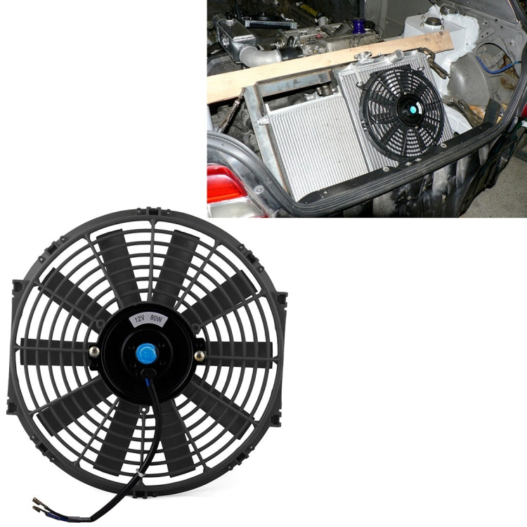 12V 80W Ventola di raffreddamento per auto da 12 pollici Ventola del serbatoio modificata ad alta potenza Ventola di raffreddamento Potente ventilatore automatico Mini condizionatore d'aria per auto, 12 inch (Red), 12 inch (Blue), 12 inch (Black)