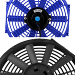 12V 80W Ventola di raffreddamento per auto da 12 pollici Ventola del serbatoio modificata ad alta potenza Ventola di raffreddamento Potente ventilatore automatico Mini condizionatore d'aria per auto, 12 inch (Red), 12 inch (Blue), 12 inch (Black)