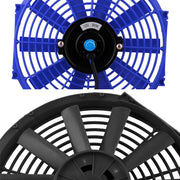 12V 80W Ventola di raffreddamento per auto da 12 pollici Ventola del serbatoio modificata ad alta potenza Ventola di raffreddamento Potente ventilatore automatico Mini condizionatore d'aria per auto, 12 inch (Red), 12 inch (Blue), 12 inch (Black)