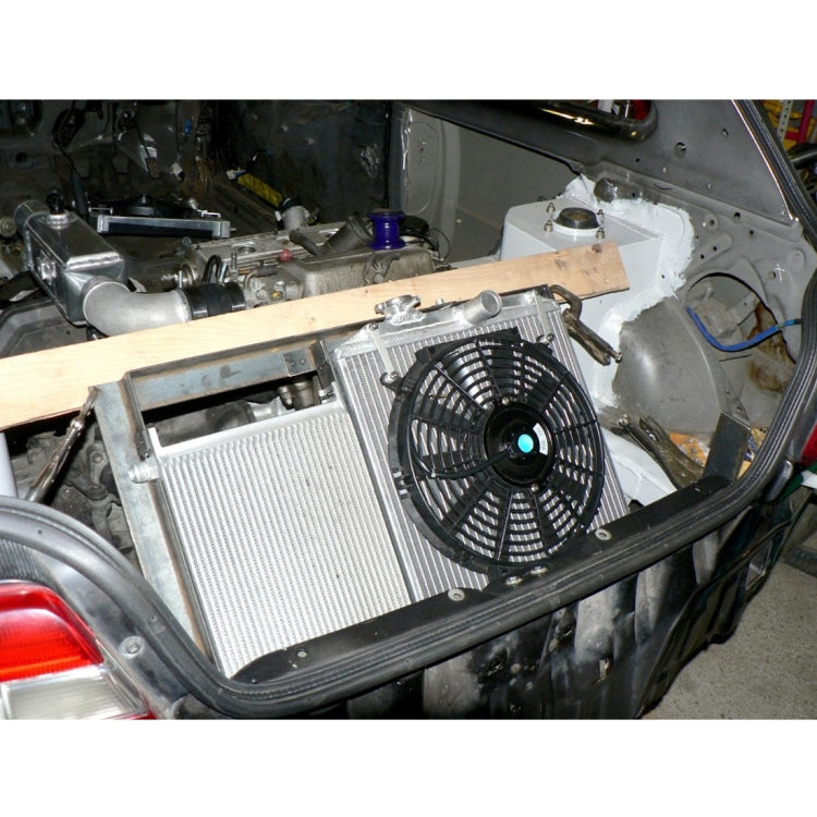 12V 80W Ventola di raffreddamento per auto da 12 pollici Ventola del serbatoio modificata ad alta potenza Ventola di raffreddamento Potente ventilatore automatico Mini condizionatore d'aria per auto, 12 inch (Red), 12 inch (Blue), 12 inch (Black)