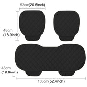 3 pezzi / set lussuoso coprisedile per auto caldo cuscino universale coprisedili anteriori posteriori per auto antiscivolo cuscino per sedia tappetini per auto caldi senza cuscino in peluche per lo schienale