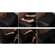 3 pezzi / set lussuoso coprisedile per auto caldo cuscino universale coprisedili anteriori posteriori per auto antiscivolo cuscino per sedia tappetini per auto caldi senza cuscino in peluche per lo schienale