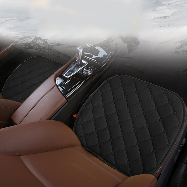 3 pezzi / set lussuoso coprisedile per auto caldo cuscino universale coprisedili anteriori posteriori per auto antiscivolo cuscino per sedia tappetini per auto caldi senza cuscino in peluche per lo schienale