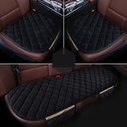 3 pezzi / set lussuoso coprisedile per auto caldo cuscino universale coprisedili anteriori posteriori per auto antiscivolo cuscino per sedia tappetini per auto caldi senza cuscino in peluche per lo schienale