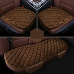 3 pezzi / set lussuoso coprisedile per auto caldo cuscino universale coprisedili anteriori posteriori per auto antiscivolo cuscino per sedia tappetini per auto caldi senza cuscino in peluche per lo schienale
