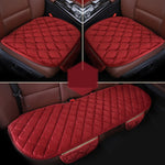 3 pezzi / set lussuoso coprisedile per auto caldo cuscino universale coprisedili anteriori posteriori per auto antiscivolo cuscino per sedia tappetini per auto caldi senza cuscino in peluche per lo schienale