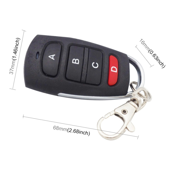Trasmettitore controllo remoto wireless 433 MHz 4 pulsanti