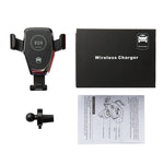 Caricatore wireless con staffa per presa d'aria per auto Caricabatterie wireless standard Qi