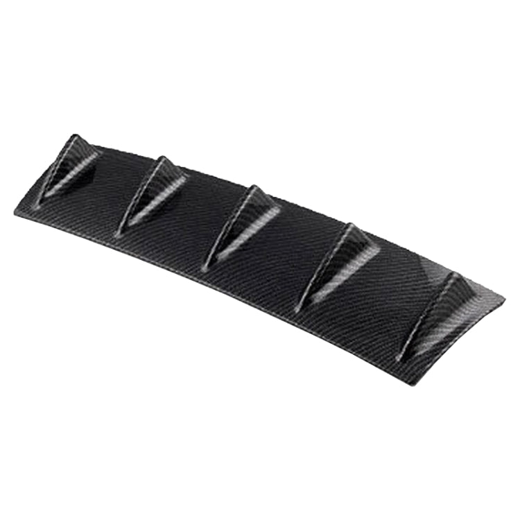 Diffusore per labbra paraurti posteriore universale per auto 5 ABS in fibra di carbonio stile pinna di squalo, dimensioni: 58,4 x 53,3 x 15,2 cm, 60.0x18.0x5.0cm Carbon Fiber