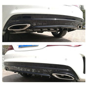 Diffusore per labbra paraurti posteriore universale per auto 5 ABS in fibra di carbonio stile pinna di squalo, dimensioni: 58,4 x 53,3 x 15,2 cm, 60.0x18.0x5.0cm Carbon Fiber