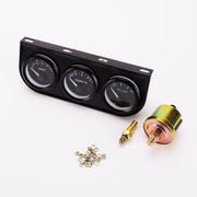 Voltmetro per auto con indicatore automatico 3 in 1 da 52 mm + indicatore temperatura acqua + indicatore pressione olio, Voltmeter + Water Temp Gauge + Oil press Gauge