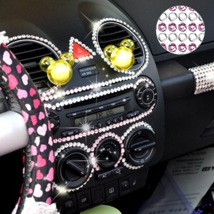 Decorazione con diamanti in cristallo glitterato da 4 mm/adesivo con strass brillanti per adesivi per auto e ornamenti per telefoni cellulari