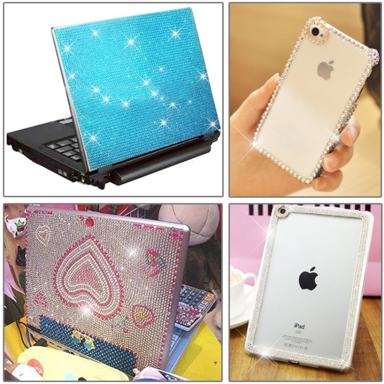 Decorazione con diamanti in cristallo glitterato da 4 mm/adesivo con strass brillanti per adesivi per auto e ornamenti per telefoni cellulari