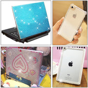 Decorazione con diamanti in cristallo glitterato da 4 mm/adesivo con strass brillanti per adesivi per auto e ornamenti per telefoni cellulari