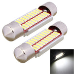 2 pezzi siluro 39mm 2W 200LM luce bianca 20 LED SMD 4014 luci targa senza errori lampadina per auto, 39mm