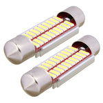 2 pezzi siluro 39mm 2W 200LM luce bianca 20 LED SMD 4014 luci targa senza errori lampadina per auto, 39mm