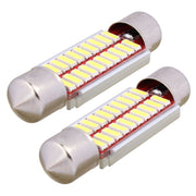 2 pezzi siluro 39mm 2W 200LM luce bianca 20 LED SMD 4014 luci targa senza errori lampadina per auto, 39mm