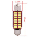 2 pezzi siluro 39mm 2W 200LM luce bianca 20 LED SMD 4014 luci targa senza errori lampadina per auto, 39mm