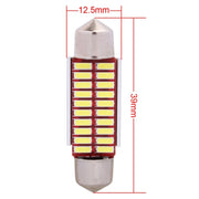 2 pezzi siluro 39mm 2W 200LM luce bianca 20 LED SMD 4014 luci targa senza errori lampadina per auto, 39mm