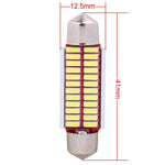 2 PZ 41mm 2W 240LM Luce bianca 24 LED SMD 4014 Luci targa senza errori Lampadina per auto, 41mm