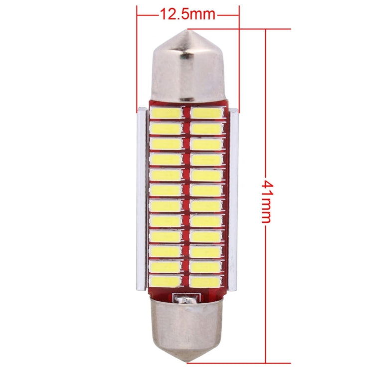 2 PZ 41mm 2W 240LM Luce bianca 24 LED SMD 4014 Luci targa senza errori Lampadina per auto, 41mm
