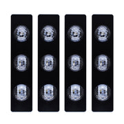 4 in 1 3.2W 12 LED RGB Decorazione del pavimento interno dell'auto Atmosfera Lampada al neon colorata con telecomando wireless e funzione di controllo vocale, A12