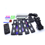Lampada neon RGB 12 LED per auto con telecomando wireless