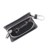 Borsa porta chiavi con cerniera universale in pelle con trama in fibra di carbonio (senza chiave inclusa), Carbon Fiber Texture