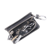 Borsa porta chiavi con cerniera universale in pelle con trama in fibra di carbonio (senza chiave inclusa), Carbon Fiber Texture