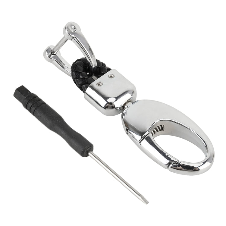 Portachiavi per auto in metallo con due anelli, Key Holder With Two Rings(Black), Key Holder With Two Rings(Brown)