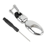 Portachiavi per auto in metallo con due anelli, Key Holder With Two Rings(Black), Key Holder With Two Rings(Brown)