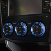 Custodia per manopola del condizionatore d'aria in alluminio per auto da 3 pezzi per Subaru, For Subaru(Black), For Subaru(Gold), For Subaru(Blue), For Subaru(Red), For Subaru(Silver)