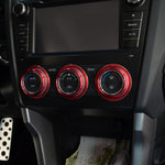 Custodia per manopola del condizionatore d'aria in alluminio per auto da 3 pezzi per Subaru, For Subaru(Black), For Subaru(Gold), For Subaru(Blue), For Subaru(Red), For Subaru(Silver)