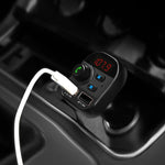 Kit per auto lettore musicale MP3 con trasmettitore FM Bluetooth con doppia ricarica USB 805E, supporto per chiamate in vivavoce e lettura di schede TF/musica su disco U, 805E