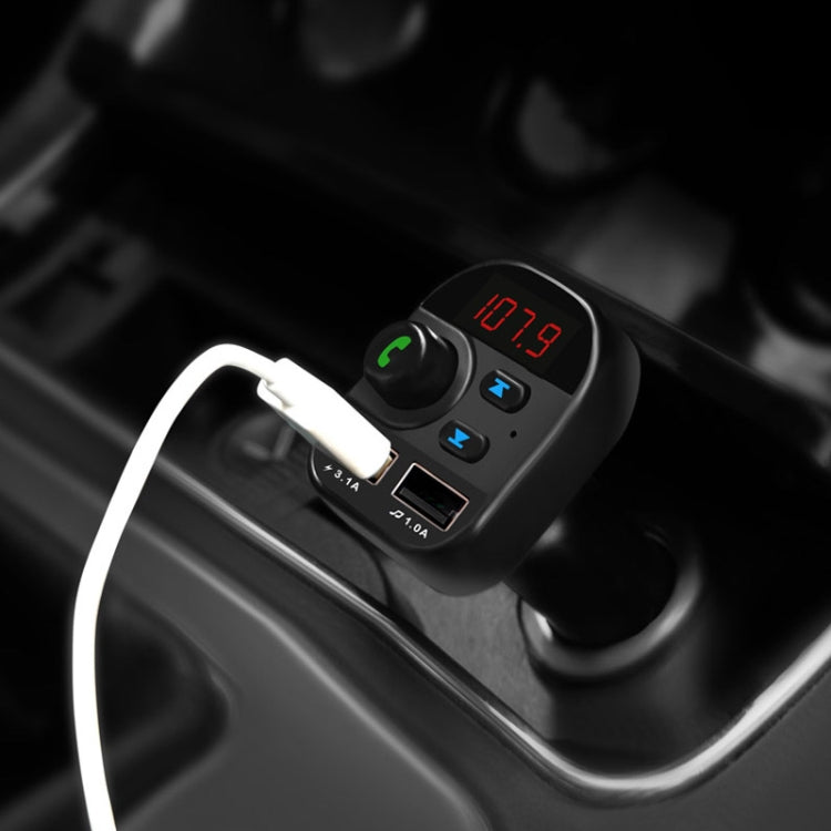 Kit per auto lettore musicale MP3 con trasmettitore FM Bluetooth con doppia ricarica USB 805E, supporto per chiamate in vivavoce e lettura di schede TF/musica su disco U, 805E