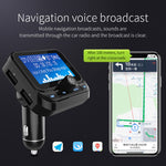 BC32 Caricatore per auto vivavoce Bluetooth con doppia ricarica USB, trasmettitore FM, lettore musicale MP3, kit per auto, supporto per chiamate in vivavoce, registrazione Micro SD e rilevamento della tensione, BC32