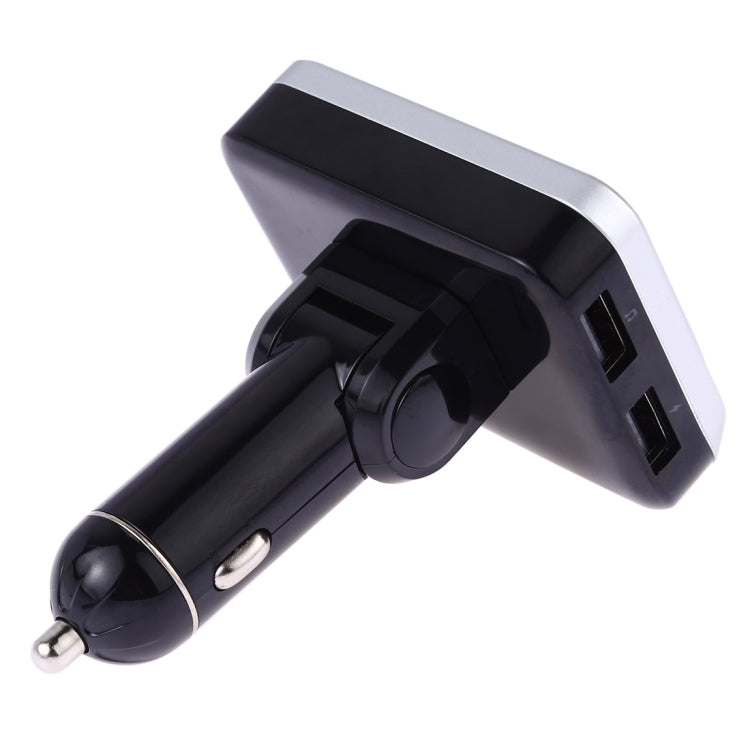 BC32 Caricatore per auto vivavoce Bluetooth con doppia ricarica USB, trasmettitore FM, lettore musicale MP3, kit per auto, supporto per chiamate in vivavoce, registrazione Micro SD e rilevamento della tensione, BC32